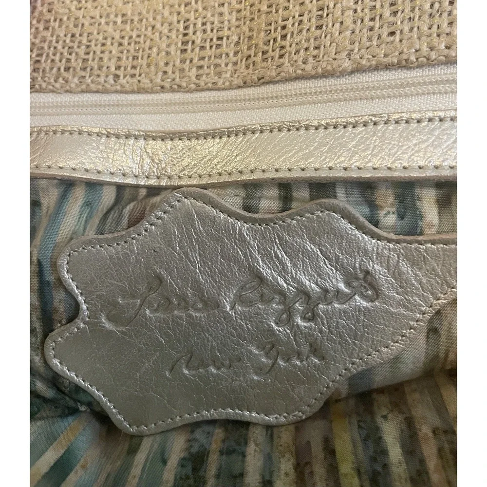 Natural Cork Purse Clutch Gold‎ Accents Tess Rizzuto New York